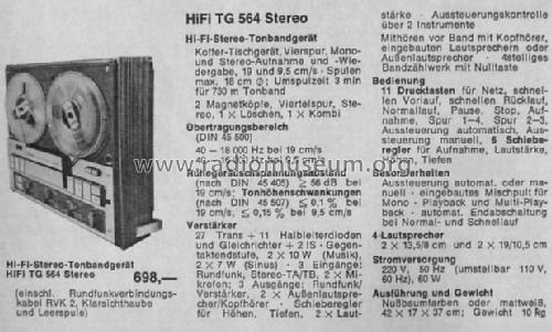 HiFi-TG564 Stereo H; SABA; Villingen (ID = 199158) R-Player
