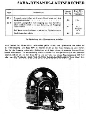 KD1; SABA; Villingen (ID = 3051543) Speaker-P