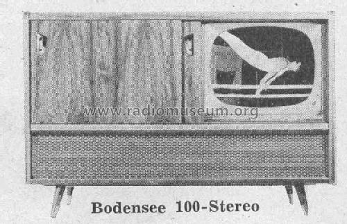 Bodensee 100-Stereo Fernseh-Stereo-Musik-Truhe; SABA; Villingen (ID = 374489) TV Radio