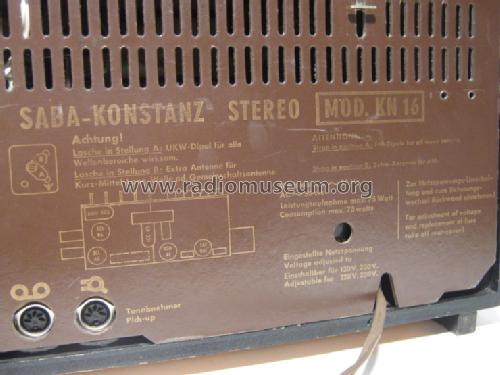 Konstanz Stereo 16 Mod. KN 16; SABA; Villingen (ID = 1228230) Radio