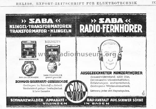 Kopfhörer 4000 Ohm; SABA; Villingen (ID = 2967408) Speaker-P