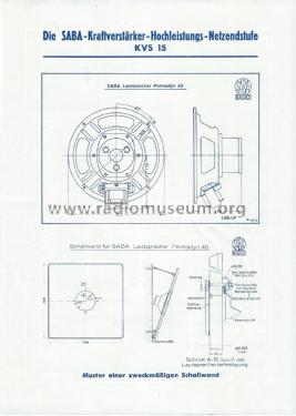 KVS15; SABA; Villingen (ID = 2337126) Ampl/Mixer