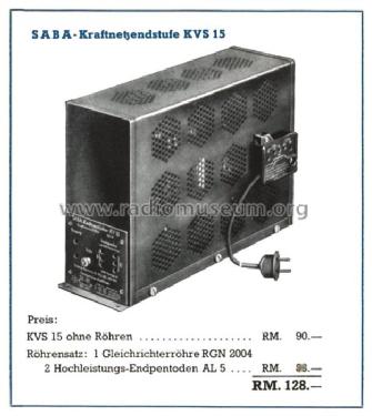 KVS15; SABA; Villingen (ID = 493598) Ampl/Mixer