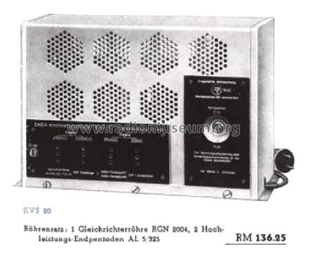 KVS20; SABA; Villingen (ID = 493614) Ampl/Mixer