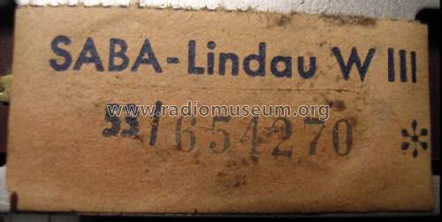 Lindau W3 ; SABA; Villingen (ID = 1710922) Radio