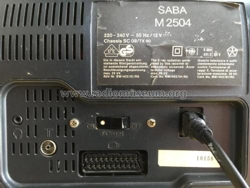 M2504 Ch= SC09/TX90; SABA; Villingen (ID = 2416174) Television