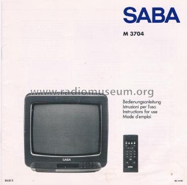 M3704 Ch= SX08; SABA; Villingen (ID = 2103509) Fernseh-E