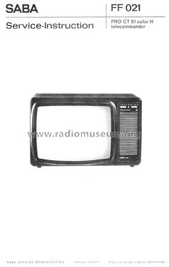 Color H Telecommander Pro CT51; SABA; Villingen (ID = 2927515) Television