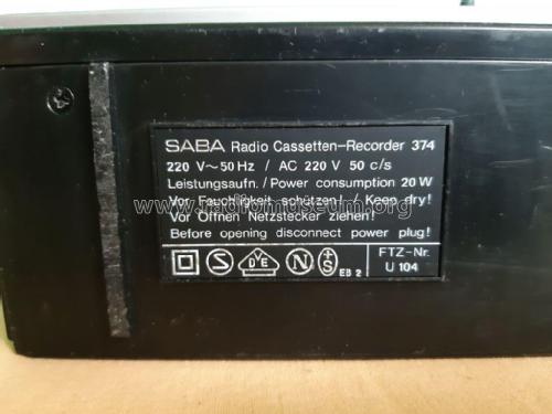 RCR374; SABA; Villingen (ID = 2448135) Radio