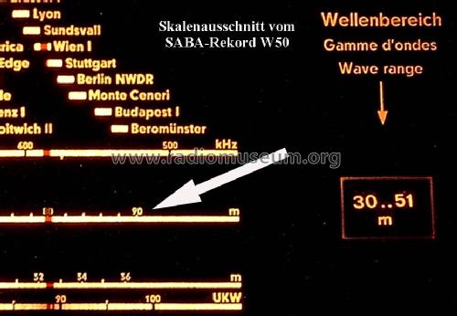 Rekord W50; SABA; Villingen (ID = 120223) Radio