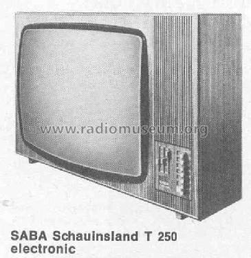 Schauinsland Electronic T 250; SABA; Villingen (ID = 445410) Television