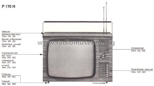 Schauinsland P170 electronic H; SABA; Villingen (ID = 2049318) Television