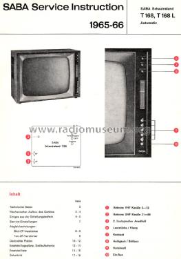 Schauinsland T168 Automatic; SABA; Villingen (ID = 2044098) Television