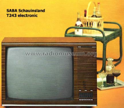 Schauinsland T243 electronic F; SABA; Villingen (ID = 821793) Television