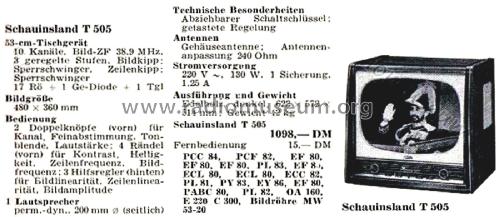 Schauinsland T505; SABA; Villingen (ID = 2901880) Television