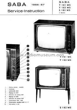 Schauinsland T181/MS; SABA; Villingen (ID = 1501617) Television