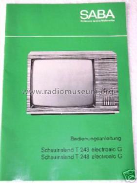 Schauinsland T248 electronic G; SABA; Villingen (ID = 411988) Television