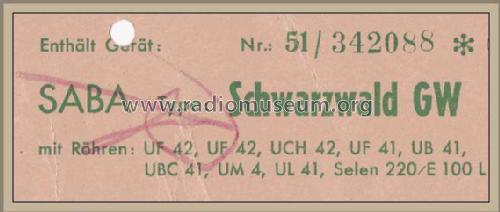 Schwarzwald GW; SABA; Villingen (ID = 1983027) Radio