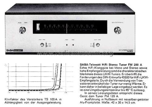 Telewatt FM-200/A; SABA; Villingen (ID = 2957486) Radio