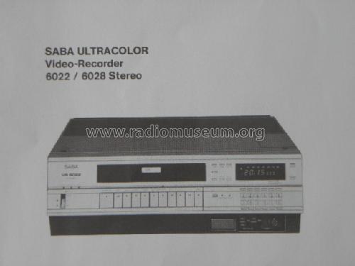 UltraColor Video-Recorder VR 6022 / 6028; SABA; Villingen (ID = 1533822) Reg-Riprod