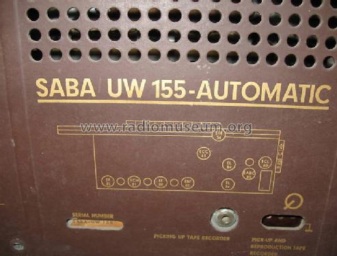 UW155-Automatic; SABA; Villingen (ID = 771027) Radio