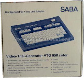 Video-Titel-Generator VTG 850 color; SABA; Villingen (ID = 1169170) Divers
