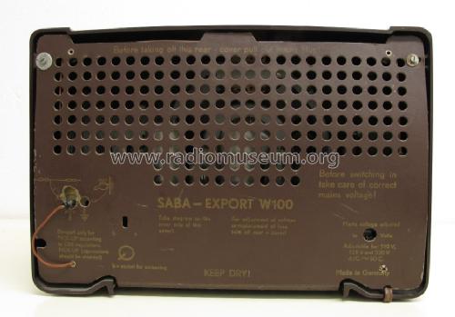 Export W-100; SABA; Villingen (ID = 832409) Radio