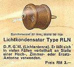 Lichtkondensator RLN; Sachsenwerk bis 1945 (ID = 393909) mod-past25