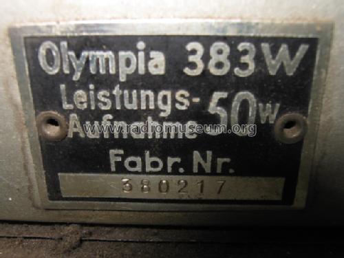 Olympia 383W; Sachsenwerk bis 1945 (ID = 714468) Radio