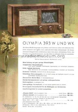 Olympia 393WK; Sachsenwerk bis 1945 (ID = 707741) Radio