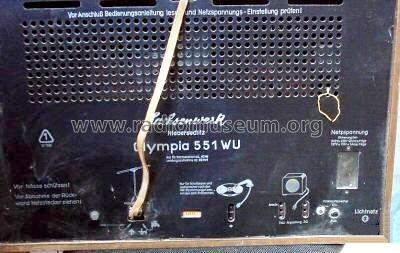 Olympia 551WU; Sachsenwerk (ID = 144909) Radio