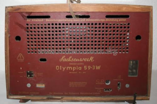 Olympia 59-3W; Sachsenwerk (ID = 1559998) Radio