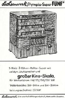 Olympia-Super Fünf 5; Sachsenwerk bis 1945 (ID = 654431) Radio