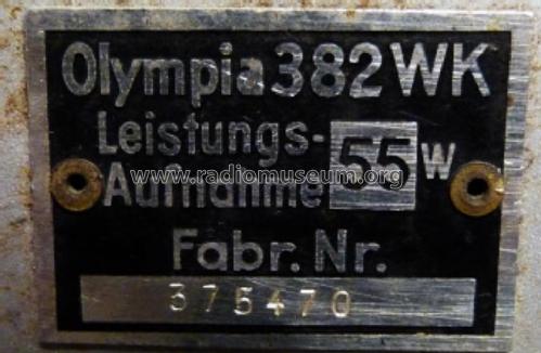 Olympia 382WK; Sachsenwerk bis 1945 (ID = 1929315) Radio