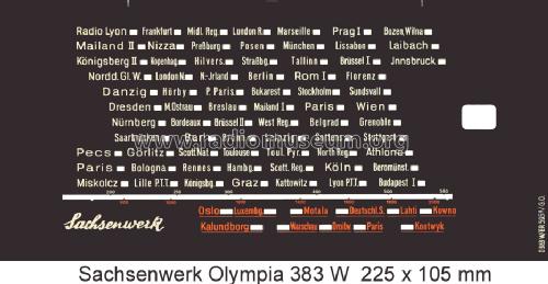 Olympia 383W; Sachsenwerk bis 1945 (ID = 1551903) Radio