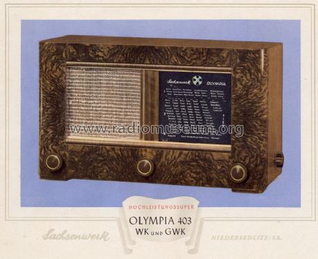 Olympia 403GWK; Sachsenwerk bis 1945 (ID = 1275260) Radio