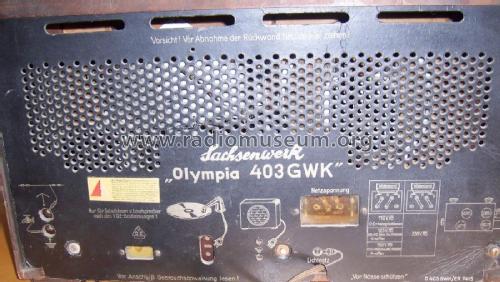 Olympia 403GWK; Sachsenwerk bis 1945 (ID = 2316488) Radio