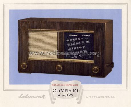 Olympia 404W; Sachsenwerk bis 1945 (ID = 1275266) Radio