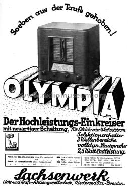 Olympia-Super W; Sachsenwerk bis 1945 (ID = 3105344) Radio