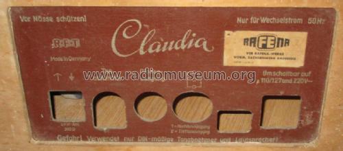 Claudia FET857D; Sachsenwerk Radeberg (ID = 2384921) TV Radio