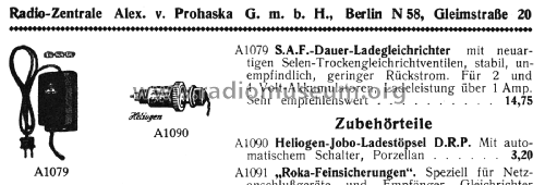 Dauer-Ladegleichrichter ; SAF Süddeutsche (ID = 2986115) Fuente-Al
