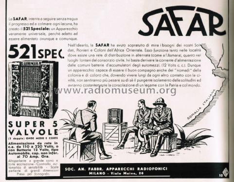 521 speciale; SAFAR Società (ID = 2608370) Radio