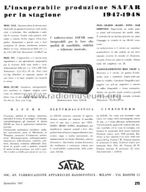 Fonovaligetta 527 RF; SAFAR Società (ID = 2664553) Radio