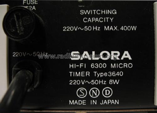 Hi-Fi 6300 Micro Timer 3640; Salora; Salo (ID = 557499) Power-S