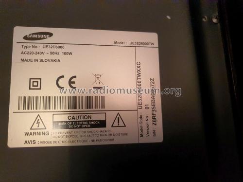 32' LED LCD TV UE32D6000 TW; Samsung Co.; Daegu (ID = 3044049) Television