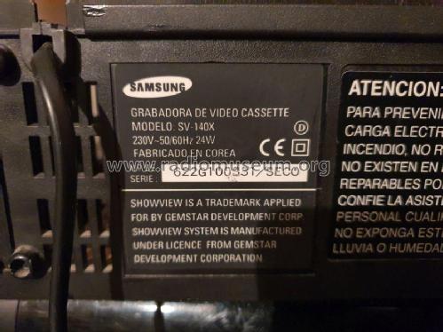 Grabadora de Video Cassette SV-140X; Samsung Co.; Daegu (ID = 2989081) Reg-Riprod