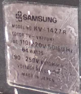 KV-1427R; Samsung Co.; Daegu (ID = 2023076) Television