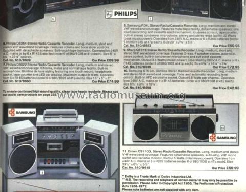 Portable Component Stereo Radio Cassette Recorder P-34L; Samsung Co.; Daegu (ID = 2829130) Radio