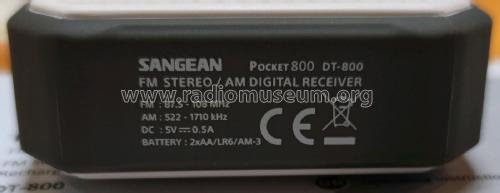 Pocket 800 DT-800; Sangean; Chung Ho (ID = 2694319) Radio