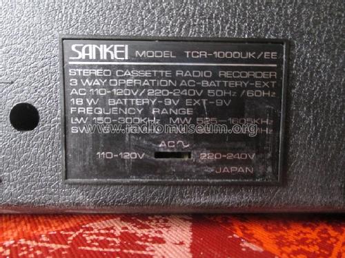 Stereo Cassette Radio Recorder- Stereo 1000 TCR-1000 UK/ EE; Sankei Mfg. Co., Ltd (ID = 1747834) Radio